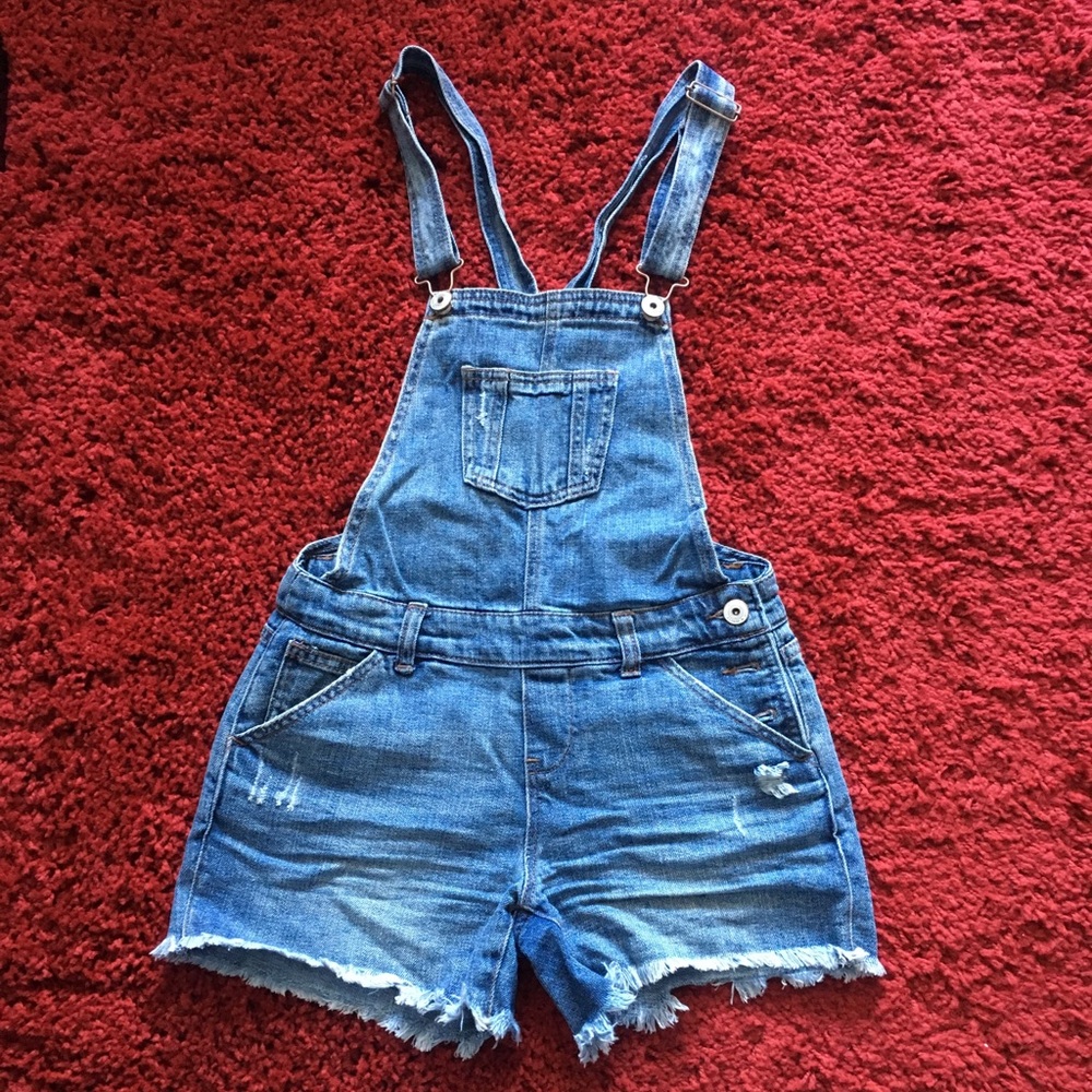 Short Denim Overalls